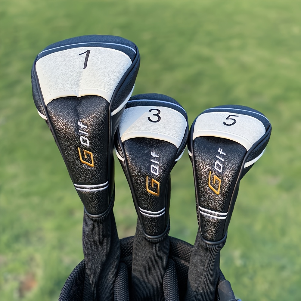 Golf Driver - 1個/3個入りゴルフヘッドカバー - ドライバー、フェアウェイゴルフ保護カバー、ゴルフアクセサリー、防塵性と耐久性のある素材を使用