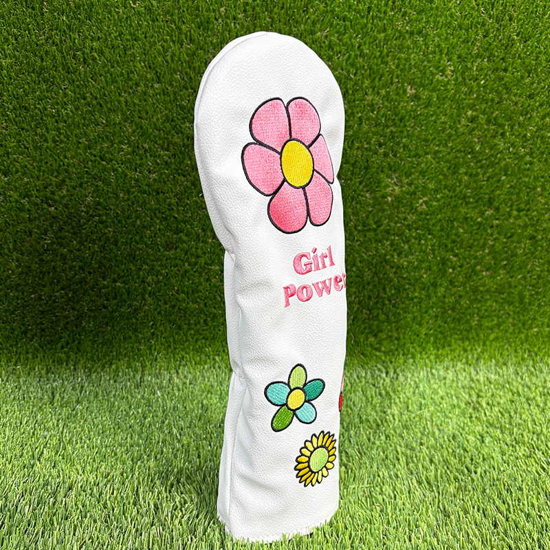 フラワーゴルファー ギフト ゴルフクラブヘッドカバー ホワイ - Golf Driver のレビューと価格