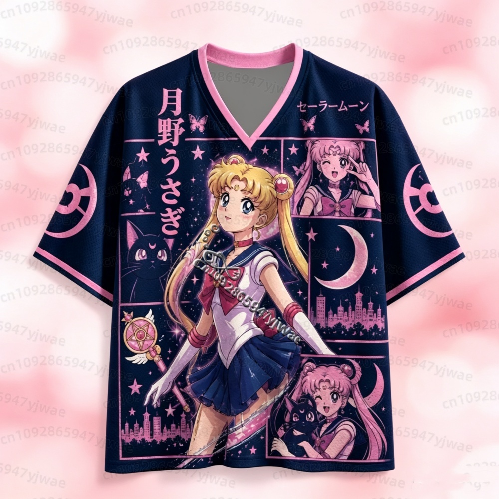 26 セーラームーン アニメ メッシュジャージ Tシャツ 月 - Golf Tees のレビューと価格
