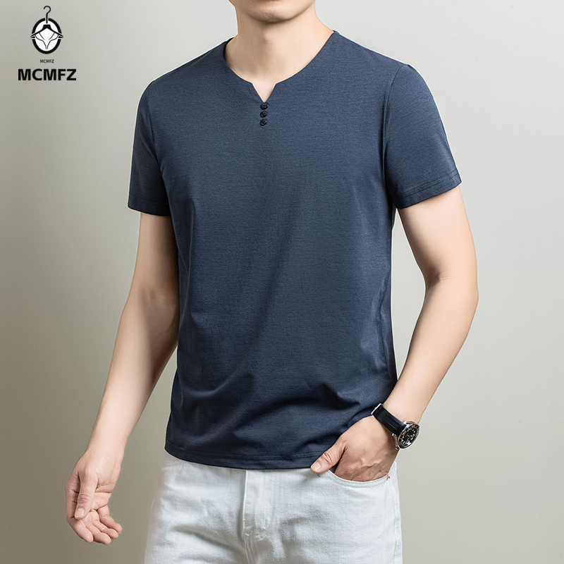 メンズベーシックヘンリーTシャツ快適なコットンブレンド半袖ト - Golf Tees のレビューと価格