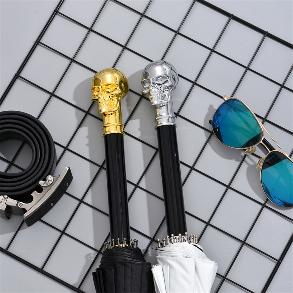 シルバースカル傘高級ロングハンドル晴れ傘 UV 保護男性女性 - Golf Umbrella Large のレビューと価格