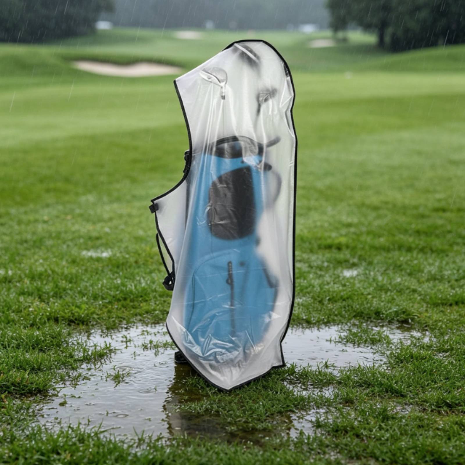フロスト加工ゴルフバッグレインカバー 防塵折りたたみ式ゴルフ - Golf Bag のレビューと価格